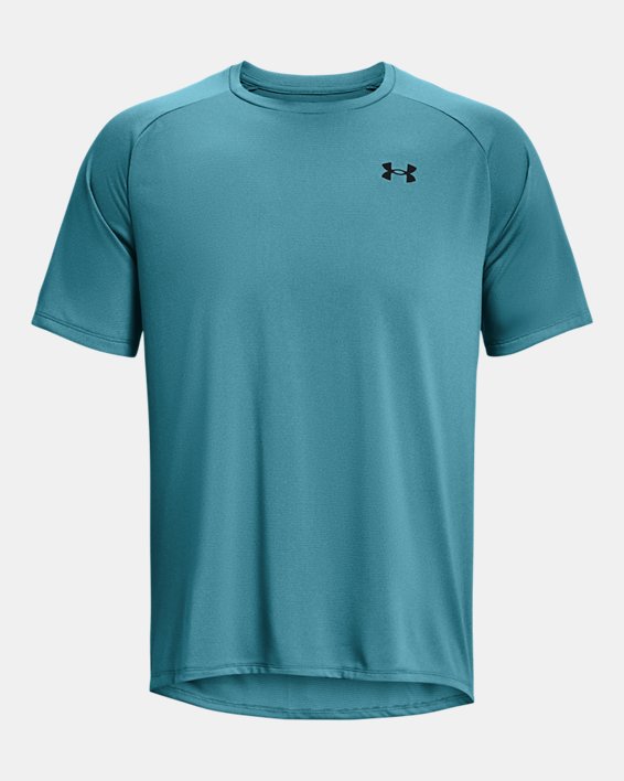 Men's UA Tech™ 2.0 Textured Short Sleeve T-Shirt in Blue image number 4